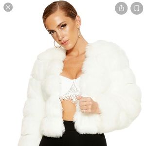 Naked Wardrobe Want U Fur-Ever Cropped Jacket